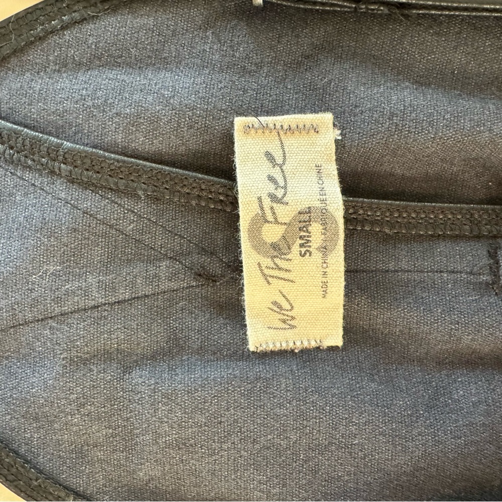 Women’s We The Free Black vegan leather Overalls size S - Picture 5 of 5
